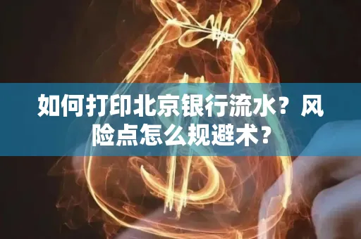 如何打印北京银行流水？风险点怎么规避术？