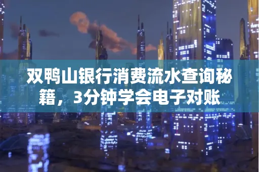 双鸭山银行消费流水查询秘籍，3分钟学会电子对账