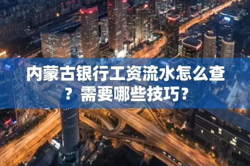 内蒙古银行工资流水怎么查？需要哪些技巧？