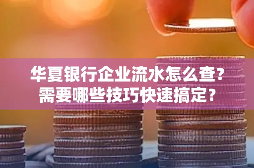 华夏银行企业流水怎么查？需要哪些技巧快速搞定？